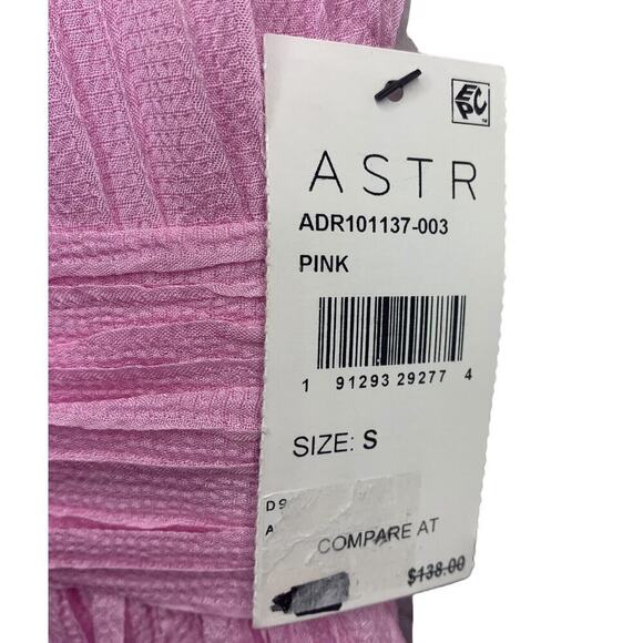 ASTR The Label Pink Tiered Gauze Halter Dress Womens Size Small NWT $138 - Picture 3 of 10